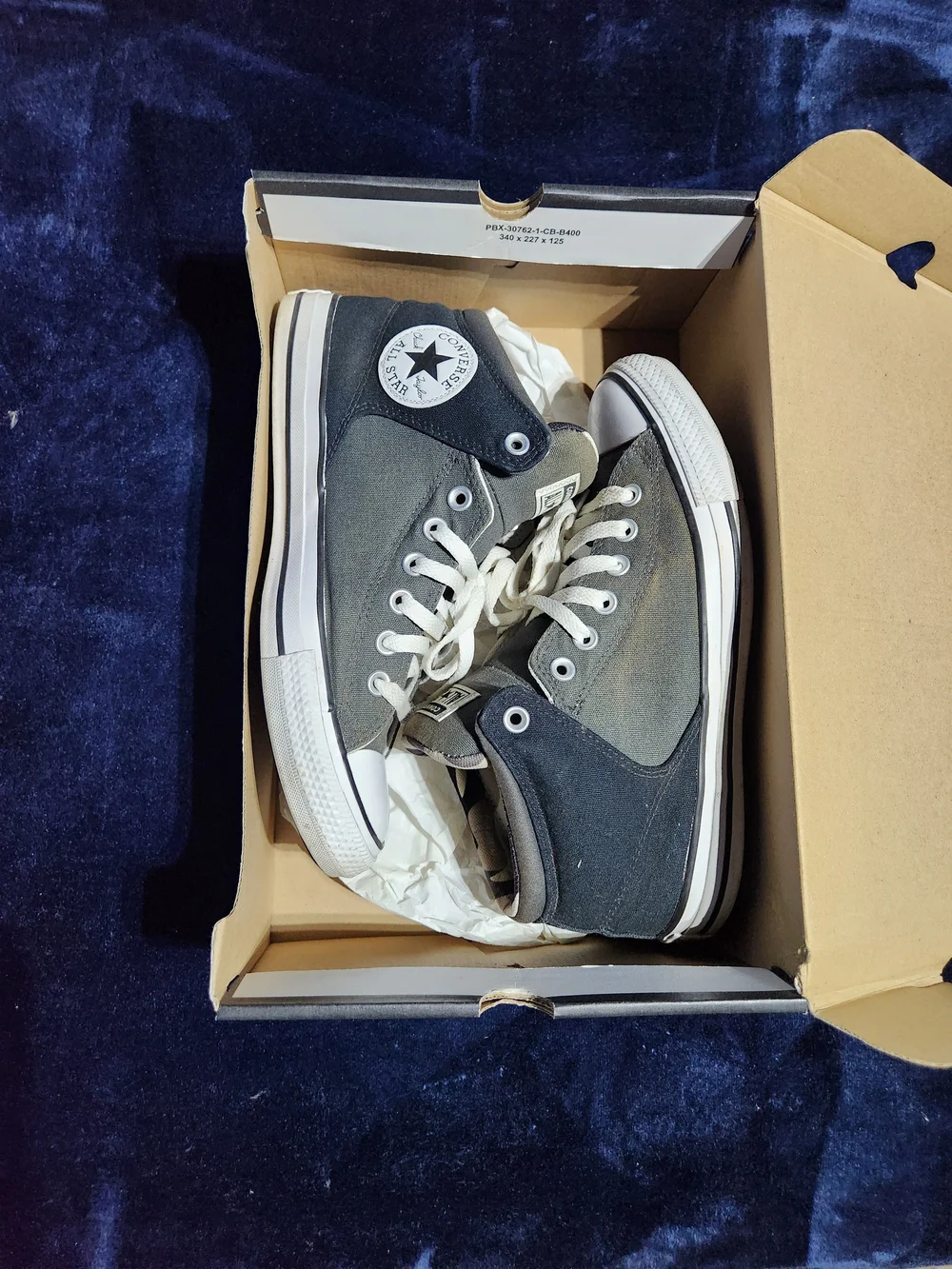 Converse All Star High Top Sneakers in Blue,gray, camo,white - Picture 2 of 9
